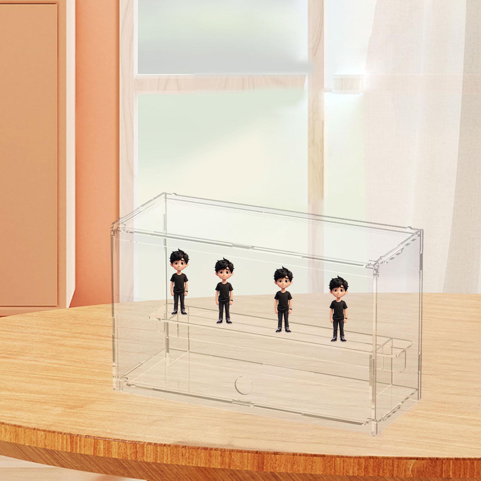 Action Figure Stand - Présentoir Transparent modèle vitrine avec étagère